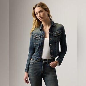 Denim & Supply Ralph Lauren - Dark Blue Jean Jacket Classic Trucker Style